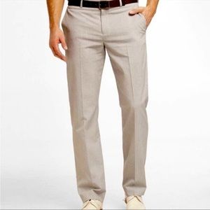 Express Men’s Producer Khaki Pin Striped Dress Pants